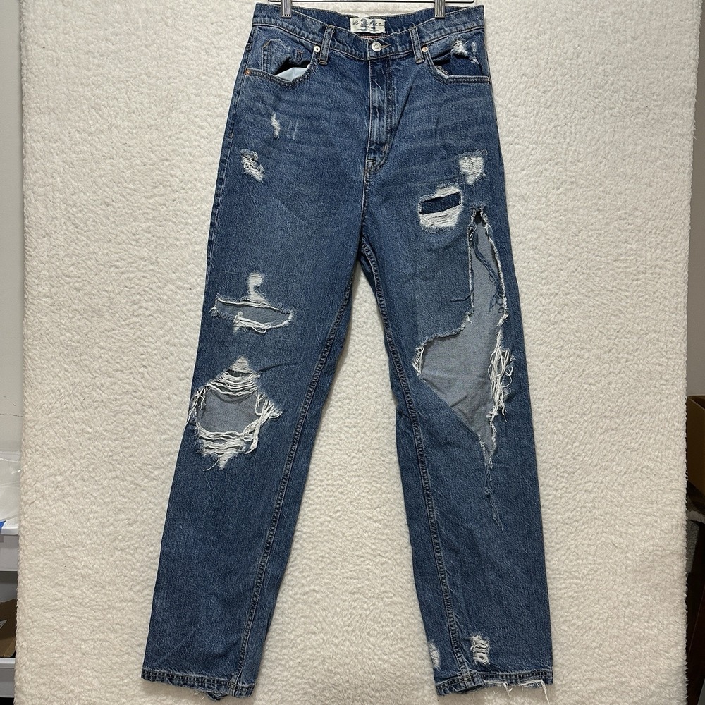 We the Free Jeans‎ Womens CRVY Destructed Straight Leg Free People Size 31